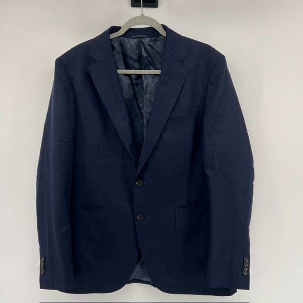 Rodd & Gunn Vitale Barberis Canonico Wool Sport Coat Mens L 42R Blue Textured